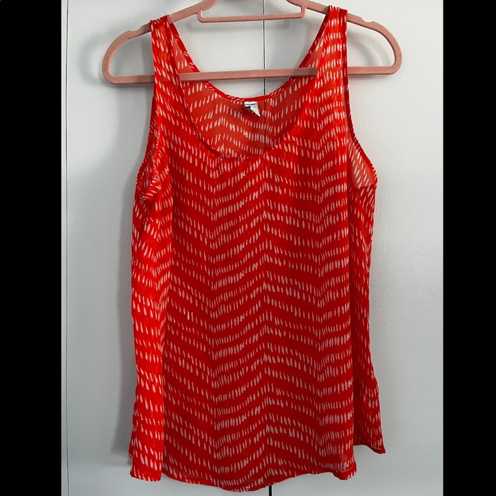 Old Navy sheer orange tank top